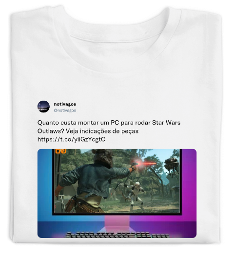 Tweet: Quanto custa montar um PC para rodar Star Wars Outlaws? Veja indicações de peças https://t.co/yiiGzYcgtC